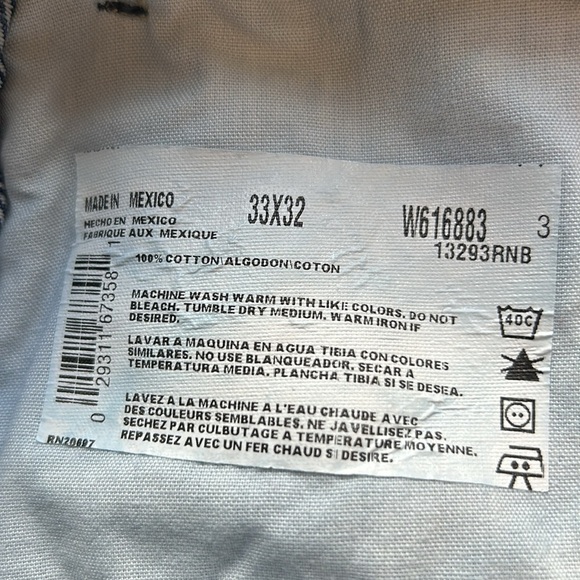 Dickies Men's Denim Blue Jeans 33 X 32 Five Pocket Straight Leg 100% Cotton - Picture 5 of 8